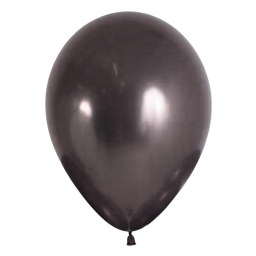 [OFF-CR10N] GLOBO No. 10 NEGRO LATEX CROMADO (50 UDS)  
