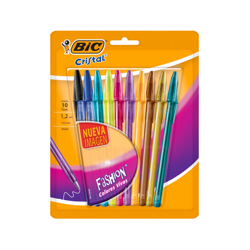 [OFF-35459] BOLIGRAFO FASHION 1.2 COLORES VIVOS BL 10 