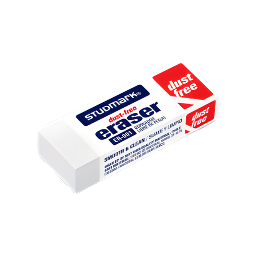[OFF-ST-ER-001] BORRADOR MEDIANO BLANCO 20 PZS 61X20X11MM STUDMARK