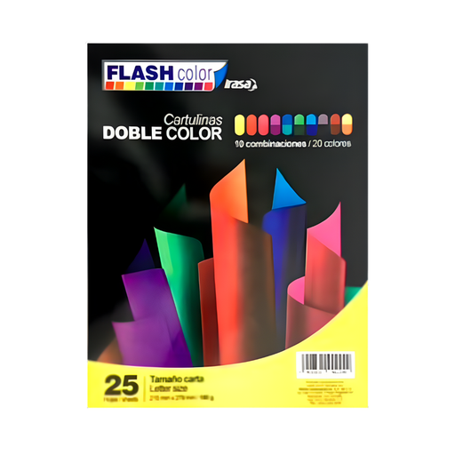 [OFF-122-50421] CARTULINA BICOLOR CARTA BLOCK 25H, 180GR