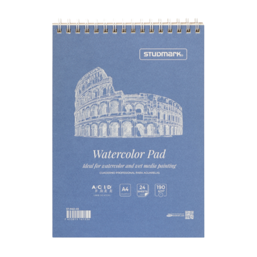 [OFF-PAD-03] CUADERNO P/ ACUARELAS A4 24H 190G STUDMARK 