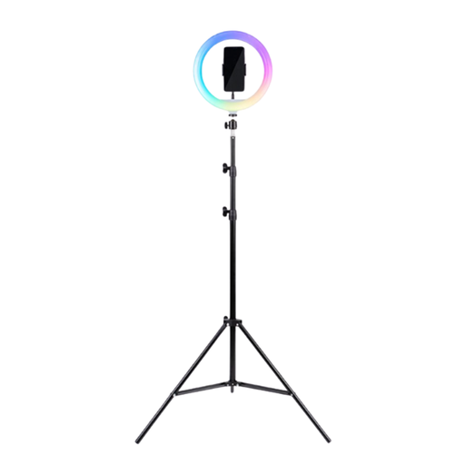 [OFF-24783] TRIPODE HAVIT CON ANILLO LED DE 26CM RGB ST7026