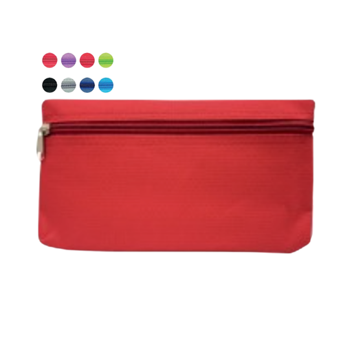 [OFF-CHB600] CARTUCHERA TELA C/ZIPPER UNICOLOR