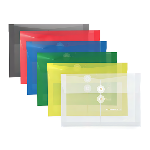 [OFF-ST-01911-I]  SOBRE A4 HORIZ  C/CORDON TRANSP 12 UNIDS STUDMARK