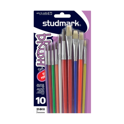 [OFF-B410] PINCELES SURTIDOS PLANOS-REDONDOS STUDMARK (10 UNIDADES)