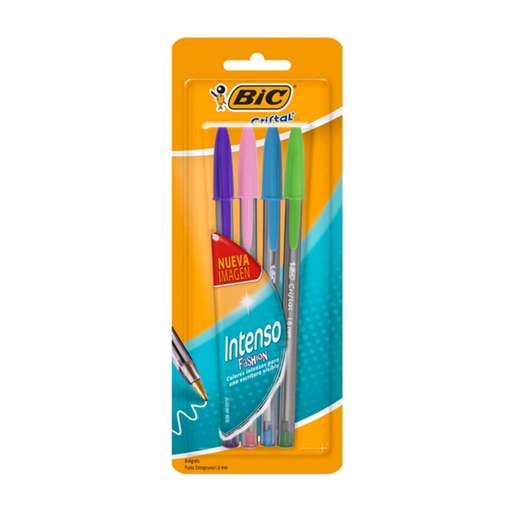 [OFF-89089] BOLIGRAFO BIC INTENSO FASHION 1.6 COLOR SURTIDO BL 4 UDS