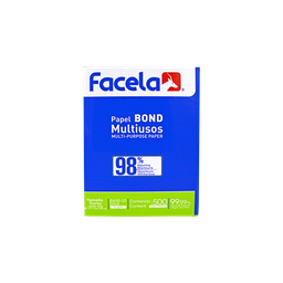 [OFF-7544] RESMA PAPEL BOND FACELA T/CARTA 8.5 x 11(75G) 98% BLANC