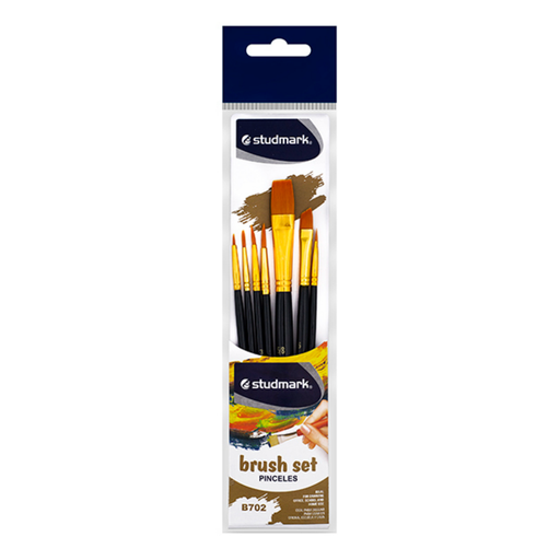 [OFF-ST-B702] PINCELES DE NYLON 7PZS SURTIDOS  STUDMARK
