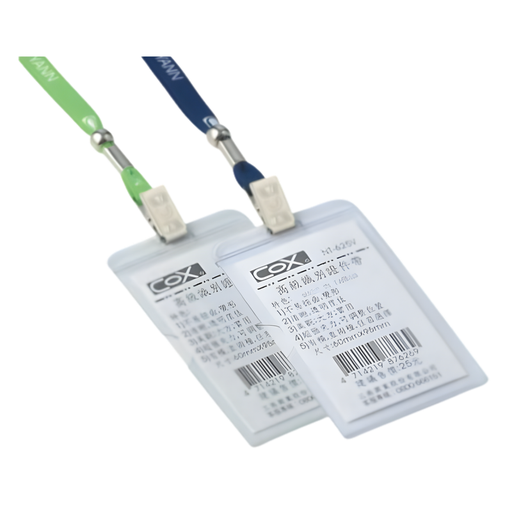 [OFF-626] GAFETE TRANSPARENTE C/CORDON VERTICAL COX