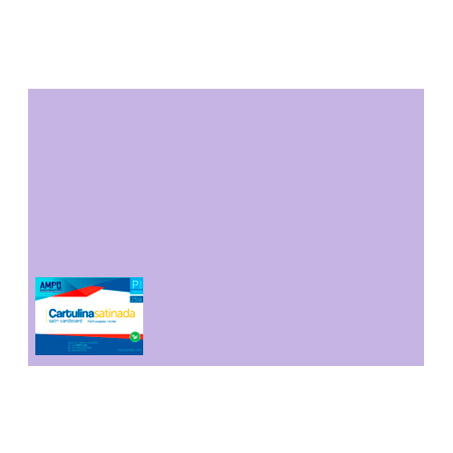 [OFF-CS-L-AMP] CARTULINA  SATINADA  LILA AMPO PAQ 25