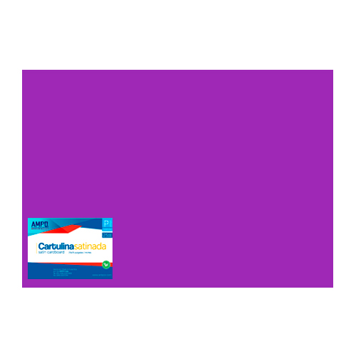 [OFF-CS-M-AMP] CARTULINA  SATINADA  MORADA AMPO PAQ 25