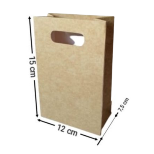 [OFF-BK-1704] BOLSA KRAFT C/AGARRADERA #1704 15X12X7,5CM 