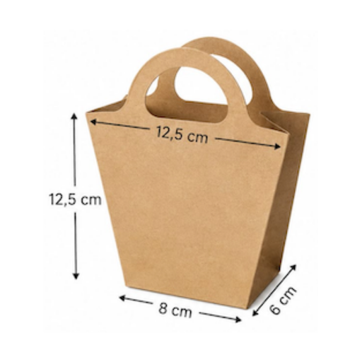[OFF-BK-5002] BOLSA KRAFT C/AGARRADERA #5002 12,5X12,5X8X6CM 