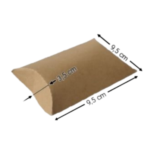 [OFF-CK-1025] CAJA KRAFT ALMOHADA #1025 9,5X9,5X3,5CM