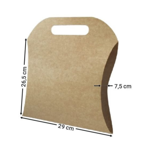 [OFF-CK-1036] CAJA KRAFT ALMOHADA #1036 26,5X29X7,5CM