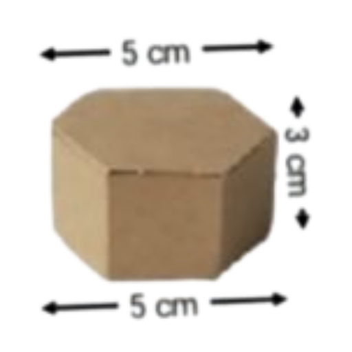 [OFF-CK-4003] CAJA KRAFT HEXAGONAL #4003 5X5X3CM