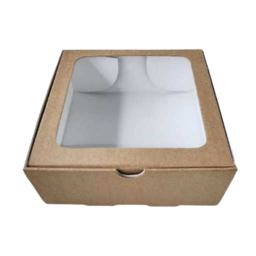 [OFF-CK-4053] CAJA KRAFT TAPA TRANSPARENTE #4053 23X23X9CM