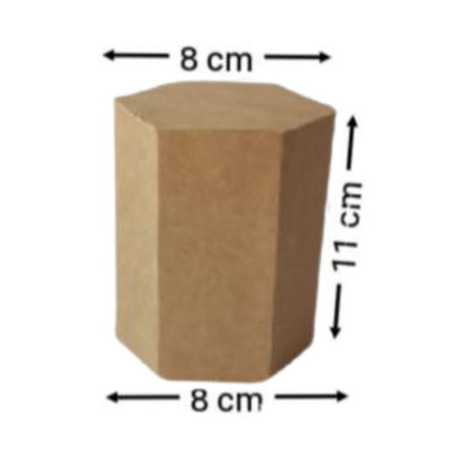 [OFF-CK-4302] CAJA KRAFT HEXAGONAL #4302 11X8X8CM