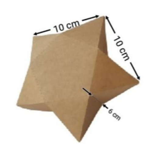 [OFF-CK-4705] CAJA KRAFT FORMA ESTRELLA #4705 10X10X6CM