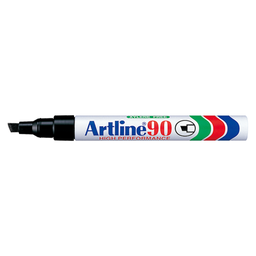 [OFF-90N] MARCADOR PERM. RECARG. BISELADO ARTLINE 90 NEGRO