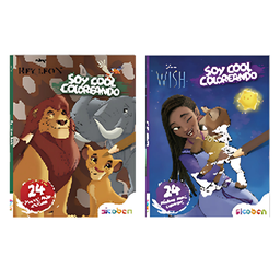 [OFF-D-9234] SOY COOL COLOREANDO REY LEON / WISH LIBRO DE COLOREAR - 24 PAG - BLANCO Y NEGRO - 21X27CM SICOBEN