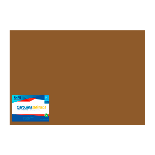 [CS-CAC] CARTULINA SATINADA CAFE CLARO AMPO PAQ 25