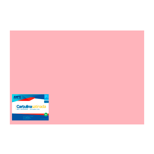 [CS-FO] CARTULINA SATINADA ROSADO OSCURO AMPO PAQ 25