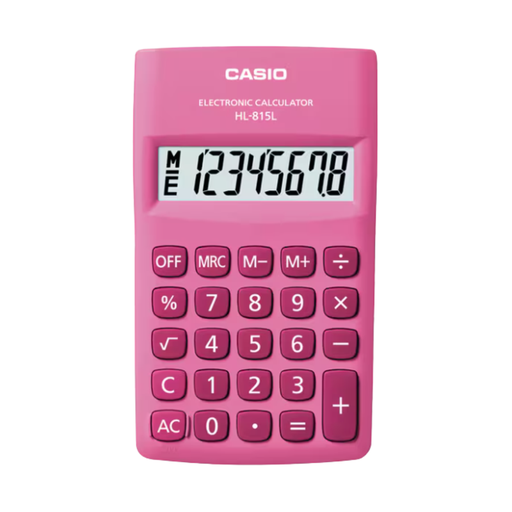 [OFF-17355] CALCULADORA BOLSILLO ROSADA CASIO 8 DIGITOS HL-815L-PK