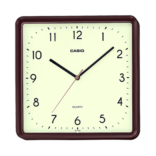[OFF-42905] RELOJ PARED ANALOGO CASIO CUADRADO IQ-152-5 CAFÉ