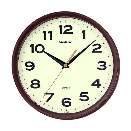 [OFF-42929] RELOJ PARED ANALOGO CASIO REDONDO IQ-151-5 CAFÉ