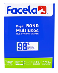 [PT17255] RESMA PAPEL BOND FACELA T/OFICIO 8.5x13" 75GRS