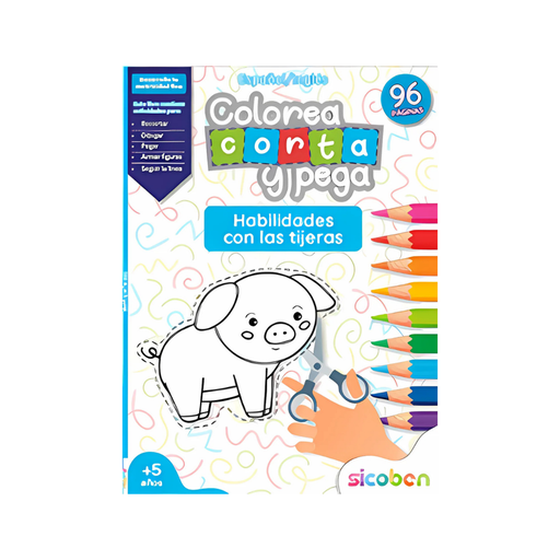 [OFF-BP-S-A-0208] CORTO, PEGO Y COLOREO LIBRO INTERACTIVO SICOBEN