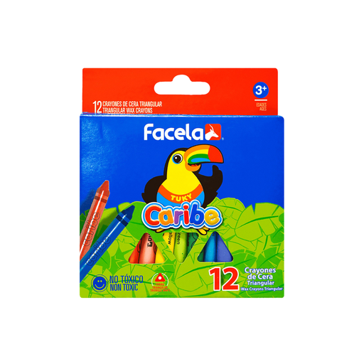 [OFF-PT14534] CRAYONES DE CERA CARIBE 12 COLORES