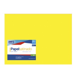 [PS-AM] PAPEL SATINADO AMARILLO 19" X 25" (PAQ 50)