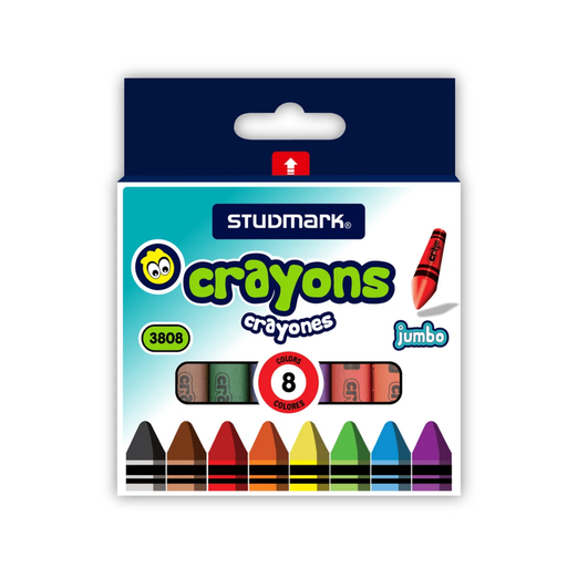 [OFF-T1108] CRAYONES JUMBO 8 COLORES STUDMARK