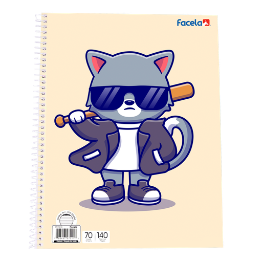 [OFF-CUA-823300] CUADERNO  ESPIRAL #1 RAYADO DOBLE ANILLO FACELA