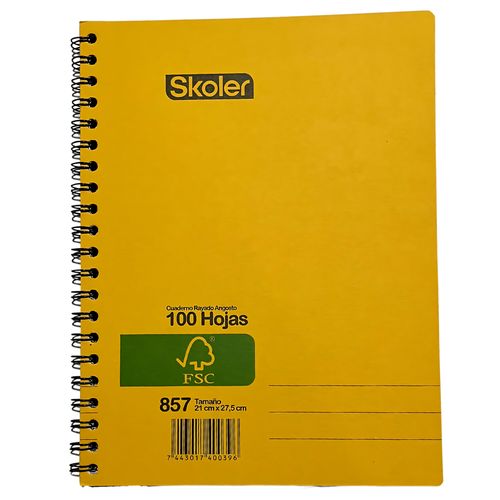 [OFF-0396] CUADERNO ESPIRAL 100 H KRAFT EL LIDER 857