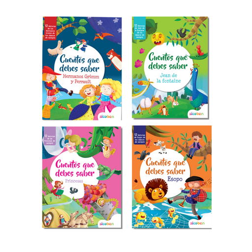 [OFF-SBL-7066] CUENTOS QUE DEBES SABER- LIBRO DE CUENTOS - TAPA DURA -24 PAG- MEDIDAS 17.5 X 23 CM SICOBEN