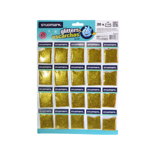 [OFF-ST-GL-02] ESCARCHA ORO BOLSAS 2.5G STUDMARK (CJ 20)