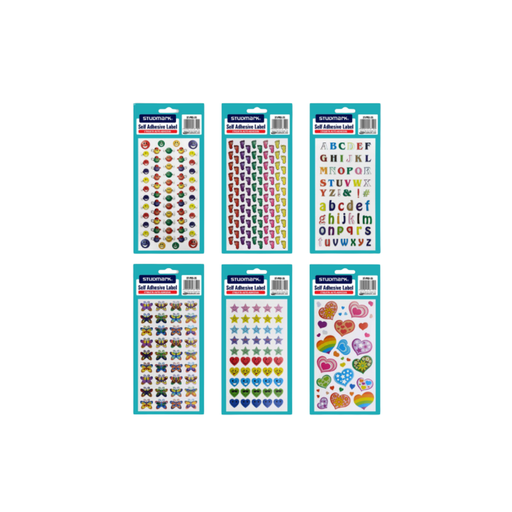 [OFF-ST-PRS-35] ETIQUETAS METAL ¨LETRAS-CARAS-CORAZONES STUDMARK ( 12 UDS )