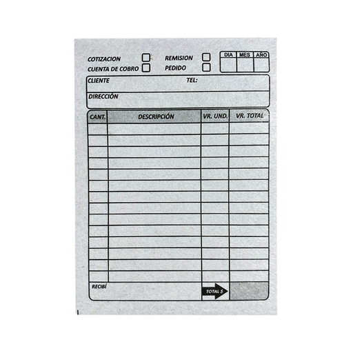 [PTCR1064] FACTURERO DUPLICADO QUIMICO GRANDE