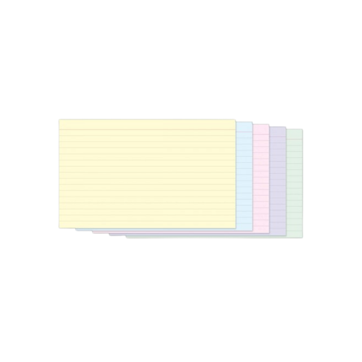 [OFF-11093] FICHA DE ESTUDIO #3 COLORES RAYADA 5X8" (PAQ 100)