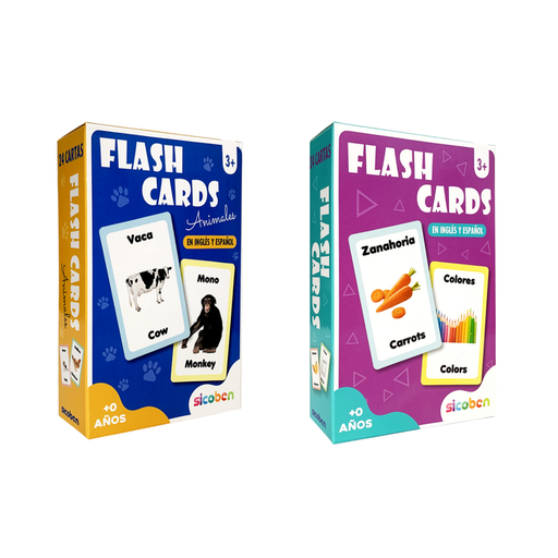 [OFF-25163] FLASH CARDS- CAJA DE 25 PIEZAS - DISEÑOS SURTIDOS- MEDIDAS TARJETA 8X13 CM SICOBEN