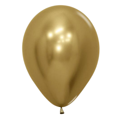 [OFF-DOR007] GLOBO No. 12 DORADO LATEX CROMADO (50 UDS)