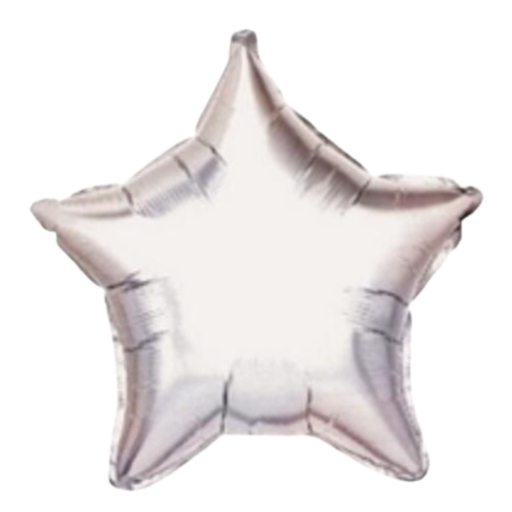 [OFF-ESTR7246] GLOBO No. 24 METAL. MYLAR ESTRELLA PLATA. UNIDAD